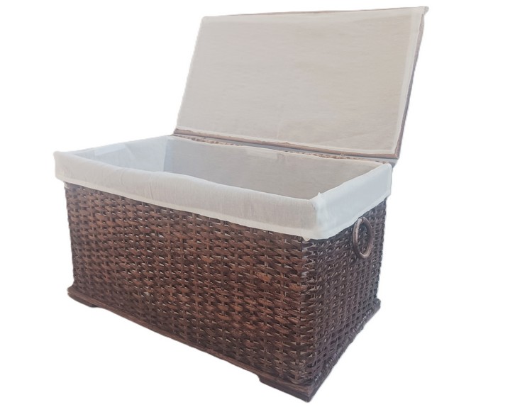 26-0036/2 BAULE PORTA BIANCHERIA NOCE CM 69X39X39 H 26-0036/2 BAULE PORTA BIANCHERIA NOCE CM 69X39X39 H